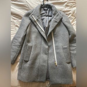 J CREW size 2 women’s gray pea coat, hardly used!